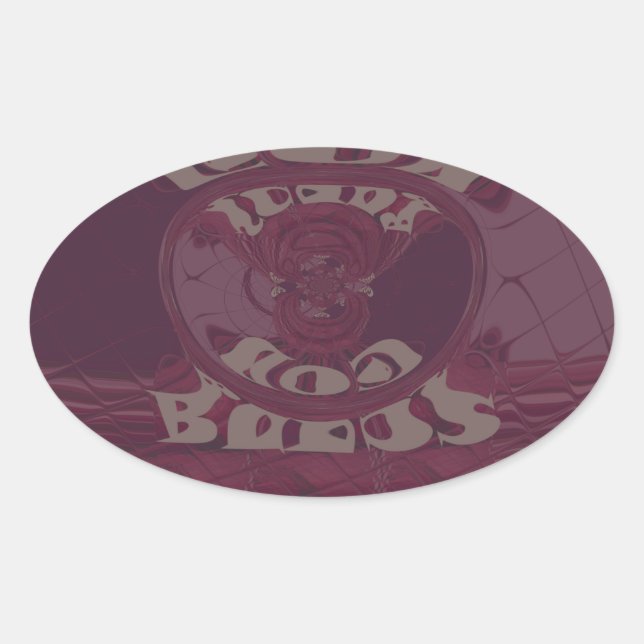 Gott segne Sie Giraffen Art Print/Design Ovaler Aufkleber (Vorderseite)