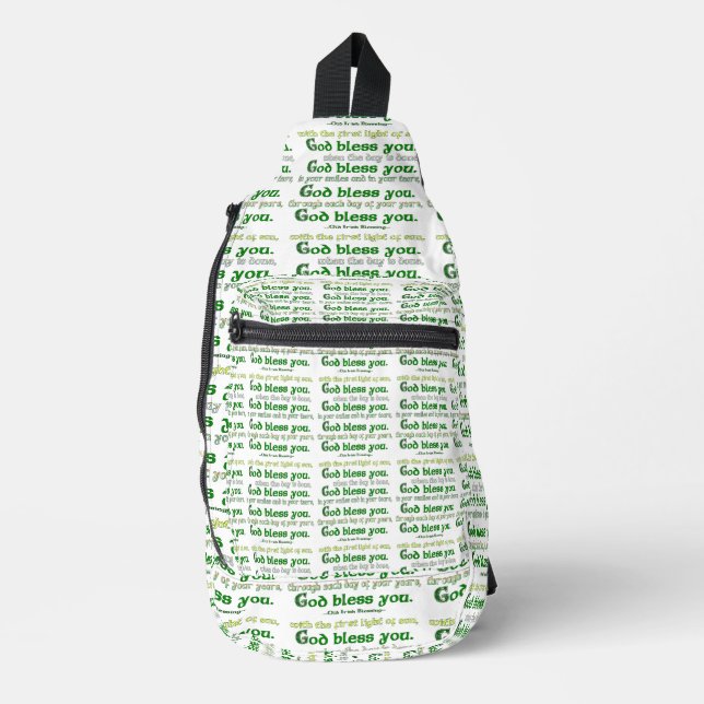 Gott segne Sie irisch segnen Crossbody Bag (Vorderseite)