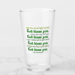 Gott segne Sie irisch segnen Glas