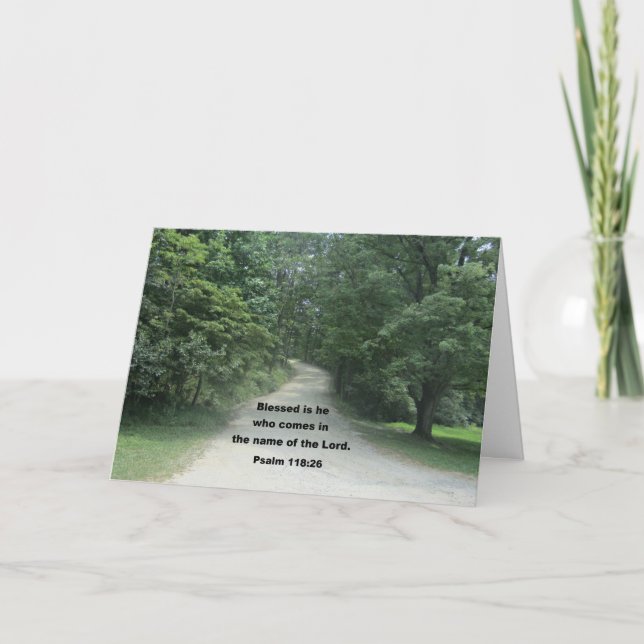 Gott segne Sie Pastor, Psalm 118:26 Karte (Vorderseite)
