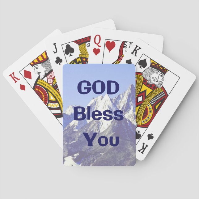 Gott segne Sie spielen Karten Spielkarten (Rückseite)