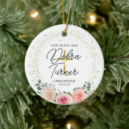 Gott segne Sie Taufe Weihnachten Keramik Ornament