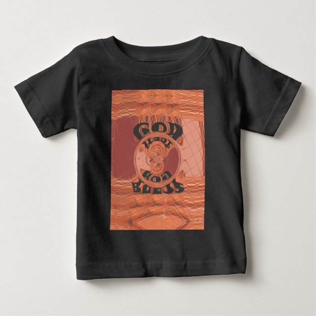 Gott segne Sie vom inspirierenden Textdesign. Baby T-shirt (Vorderseite)