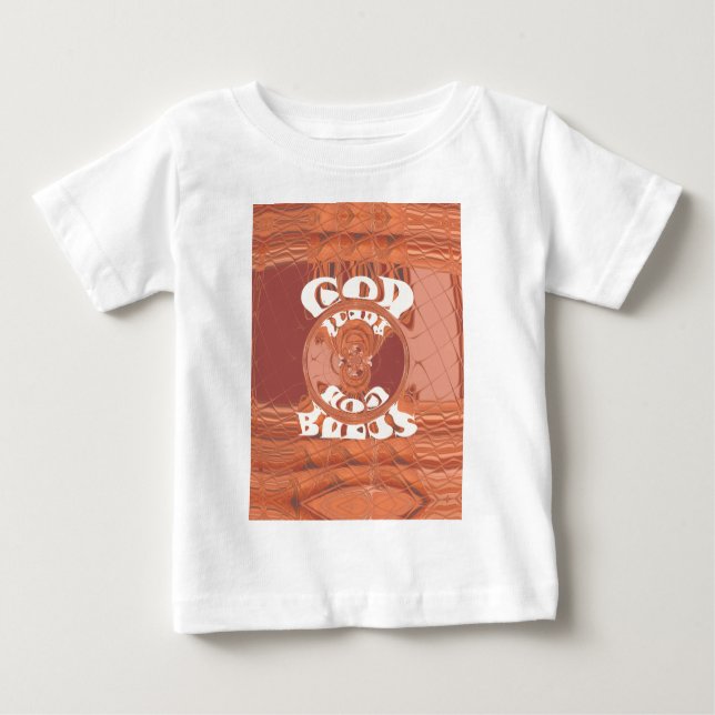 Gott segne Sie vom inspirierenden Textdesign. Baby T-shirt (Vorderseite)