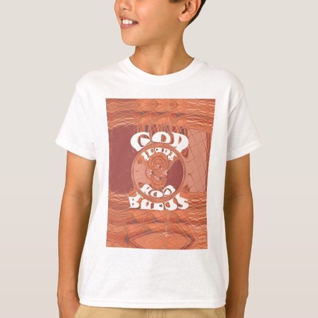 Gott segne Sie vom inspirierenden Textdesign. T-Shirt (Vorderseite)