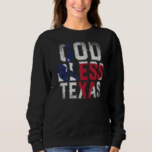Gott segne Texas Flag Patriotic Proud Texan US Sta Sweatshirt