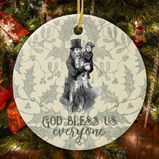 Gott segne uns alle Dickens Christmas Carol Keramik Ornament