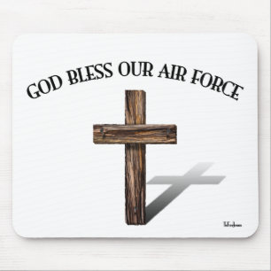 GOTT SEGNE UNSERE LUFTWAFFE mit robustem Kreuz Mousepad