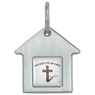 GOTT SEGNE UNSERE LUFTWAFFE mit robustem Kreuz Tiermarke