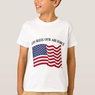 GOTT SEGNE UNSERE LUFTWAFFE mit US-Flagge T-Shirt