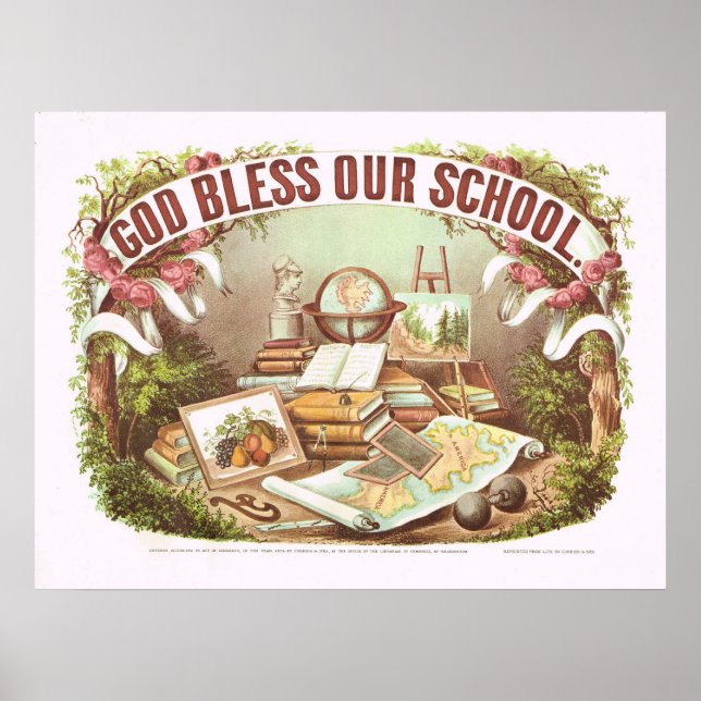 "Gott segne unsere Schule und unser Poster (Vorne)