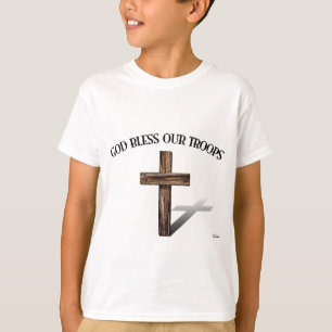 Gott segne unsere Truppen mit robustem Kreuz T-Shirt
