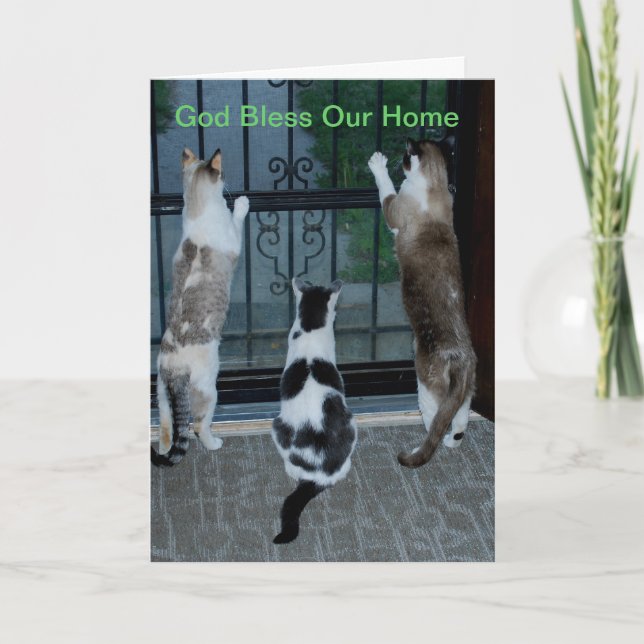 Gott segne unsere Zuhause Karte (Vorderseite)
