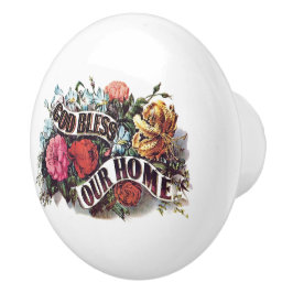 Gott segne unsere Zuhause Keramikknauf