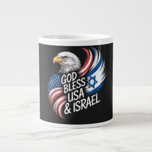 Gott segne USA Israel Jumbo-Tasse