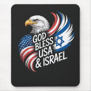 Gott segne USA Israel Mousepad