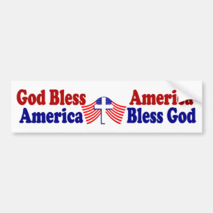 Gott segnen Amerika - Amerika segnet Gott Autoaufkleber