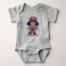 Gott segnen Amerika "Baby-Bodysuit" Juli 4.