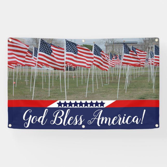 Gott segnen Amerika Banner (Horizontal)