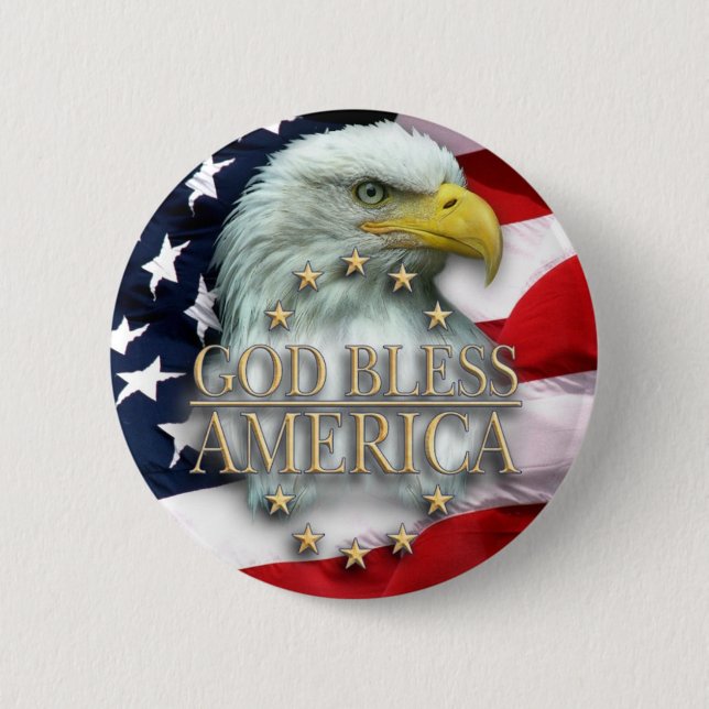 Gott segnen Amerika Button (Vorderseite)