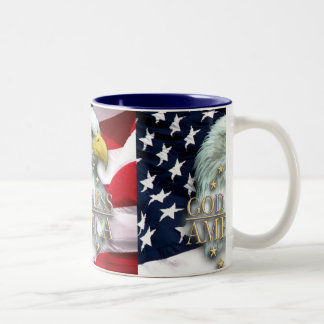 GOTT SEGNEN AMERIKA EAGLE ZWEIFARBIGE TASSE