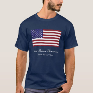 Gott segnen Amerika-Flagge T-Shirt