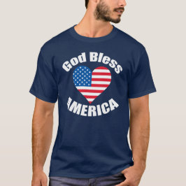 Gott segnen Amerika-Herz T-Shirt