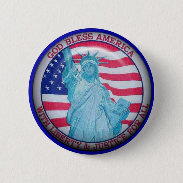 Gott segnen Amerika-Knopf Button (Vorderseite)