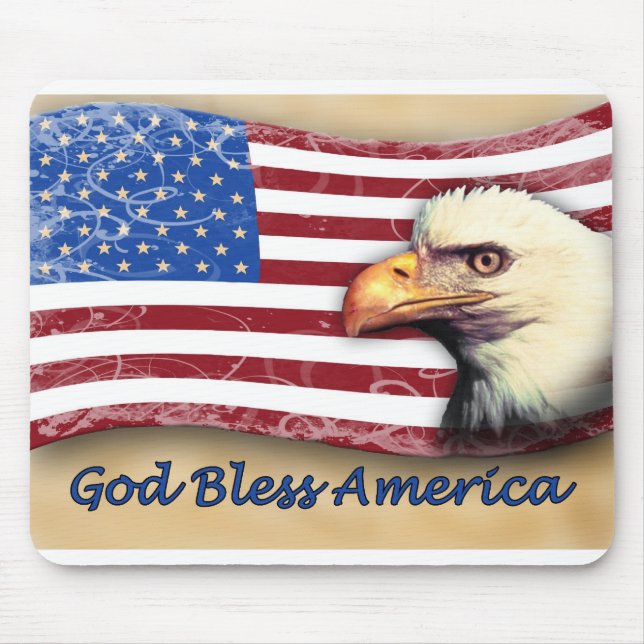 Gott segnen Amerika Mousepad (Vorne)