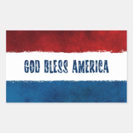 Gott segnen Amerika-Rechteck-Aufkleber Rechteckiger Aufkleber