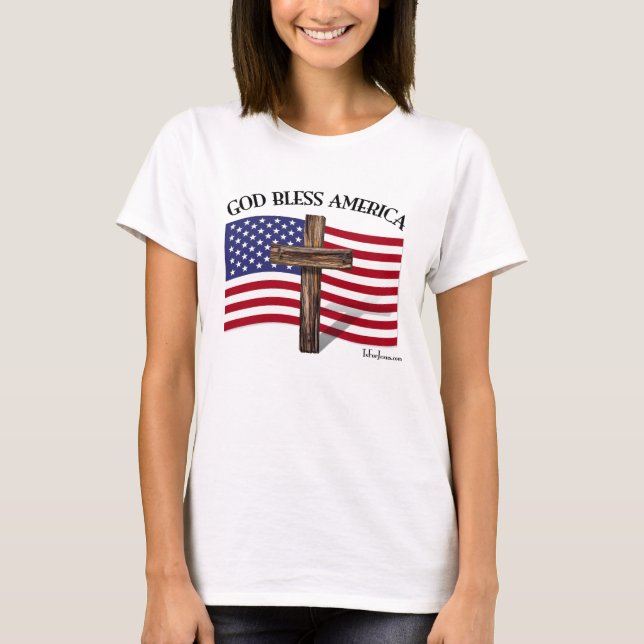 GOTT SEGNEN AMERIKA T-Shirt (Vorderseite)