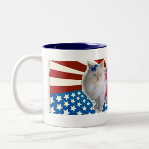 Gott segnen Amerika Zweifarbige Tasse