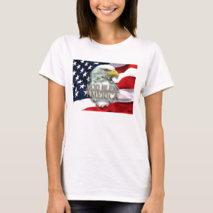 Gott segnen den T - Shirt Amerika-Frau