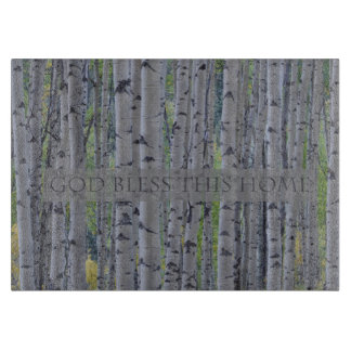 Gott segnen dieses Zuhause-Espen-Ausschnitt-Brett Schneidebrett