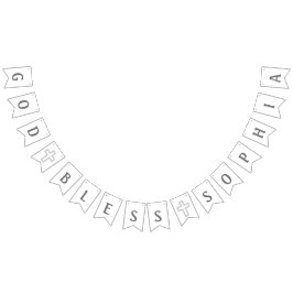 Gott segnen personalisierte Fahne Wimpelkette