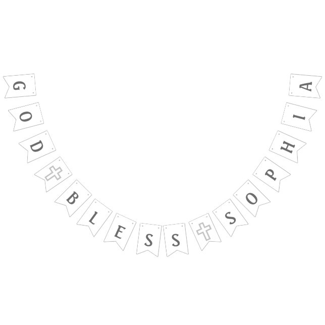 Gott segnen personalisierte Fahne Wimpelkette (Alle)