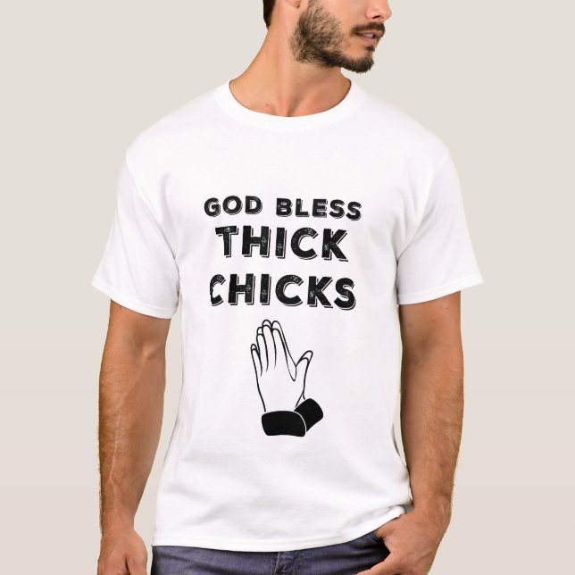 Gott segnen starkes Küken-Shirt T-Shirt (Vorderseite)