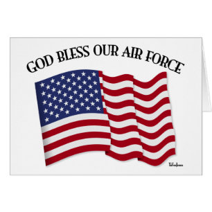 GOTT SEGNEN UNSERE LUFTWAFFE mit US-Flagge