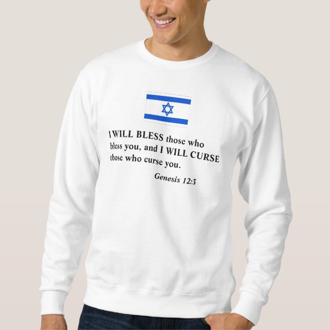 Gott segnet Israel Sweatshirt (Vorderseite)