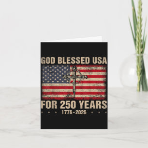Gott segnete Amerika für 250 Jahre christlich 250. Karte
