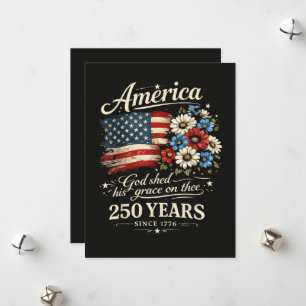 Gott segnete dich mit seiner Gnade USA 250. Jubilä Feiertagskarte