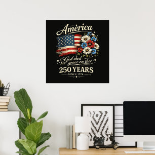 Gott segnete dich mit seiner Gnade USA 250. Jubilä Poster
