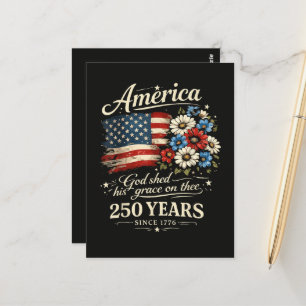 Gott segnete dich mit seiner Gnade USA 250. Jubilä Postkarte
