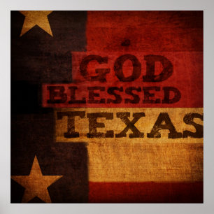 Gott segnete Texas Poster
