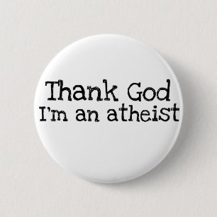 Gott sei Dank bin ich Atheist Button