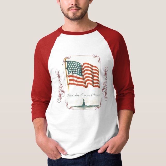 Gott sei Dank bin ich ein amerikanisches Shirt (Vorderseite)