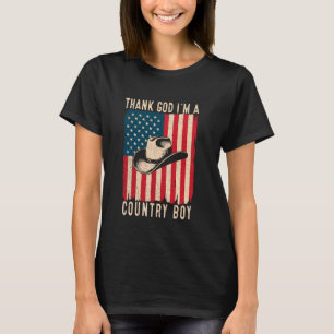 Gott sei Dank bin ich ein Country Music Boy Cowboy T-Shirt