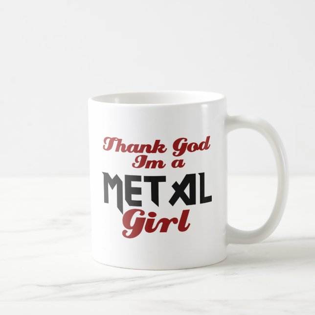 Gott sei Dank bin ich ein Metal-Mädchen Kaffeetasse (Rechts)