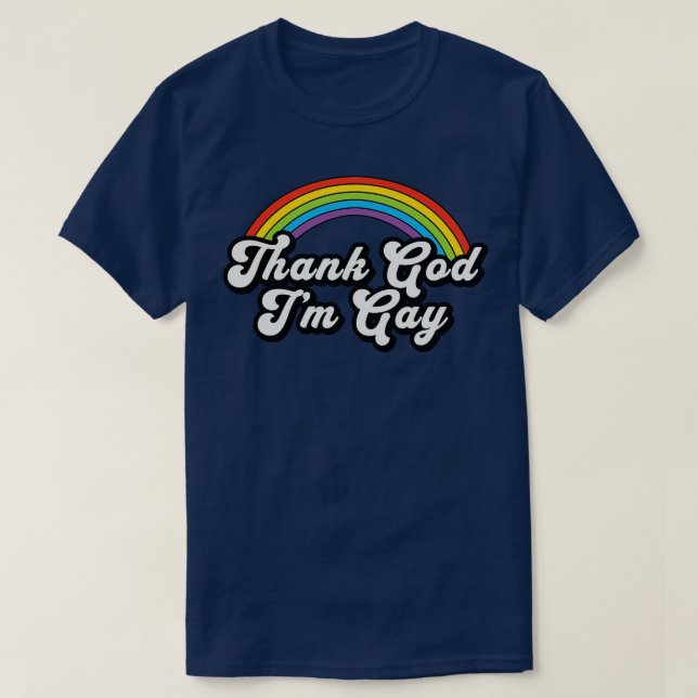 Gott sei Dank bin ich Gay T-Shirt (Design vorne)