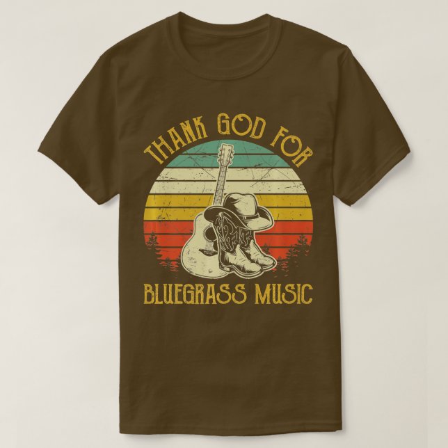 Gott sei Dank für Bluegrass Music Country Southern T-Shirt (Design vorne)